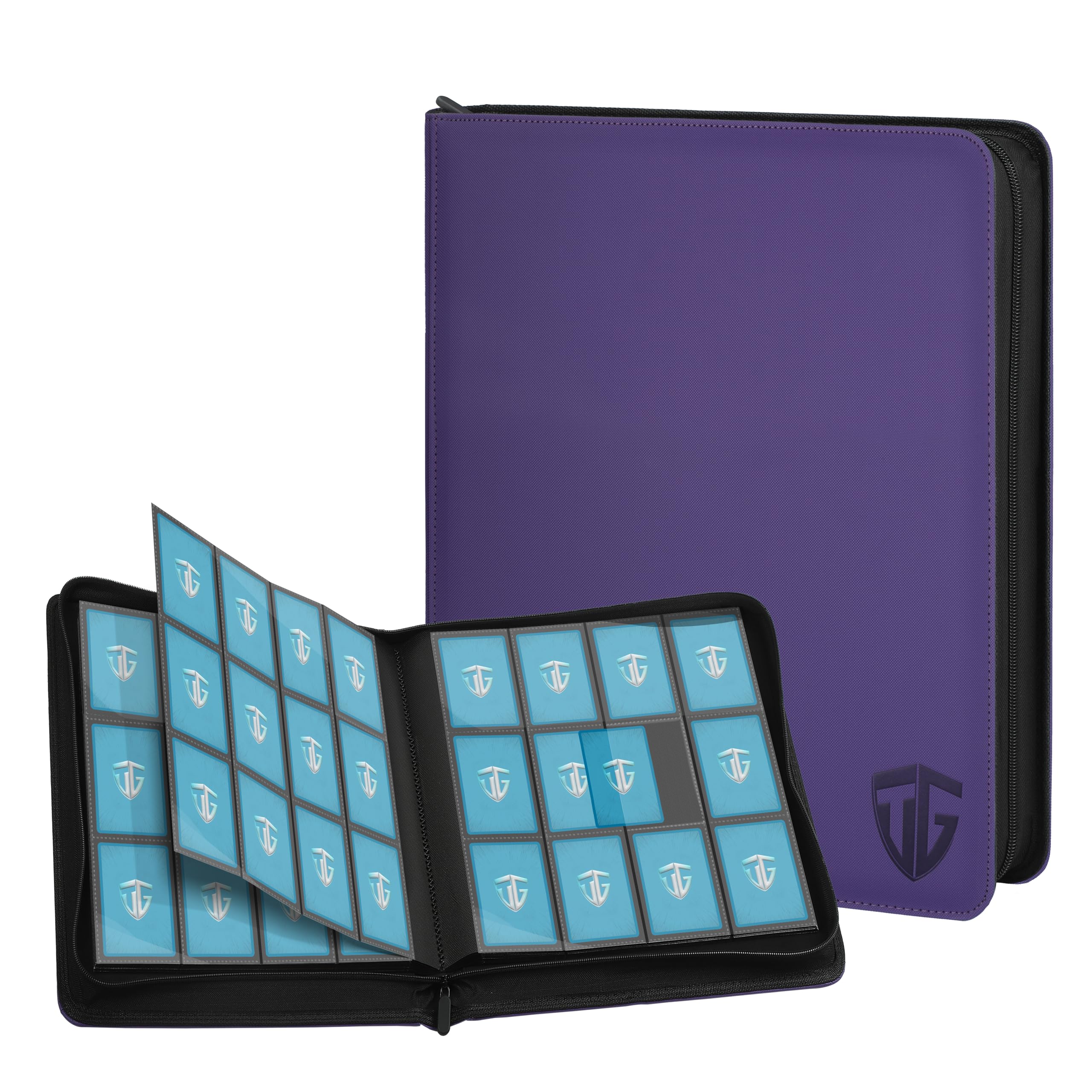 Amazon.com: TCGUARD 12 Pockets Trading Card Zipper Binder for 720